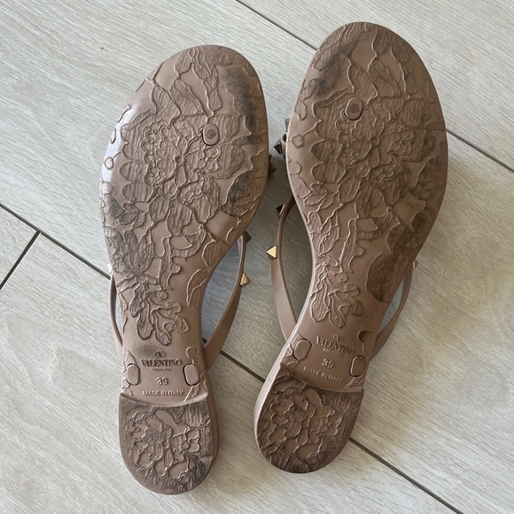 Valentino Rockstud PVC Flat Thong Sandals - Picture 4 of 5